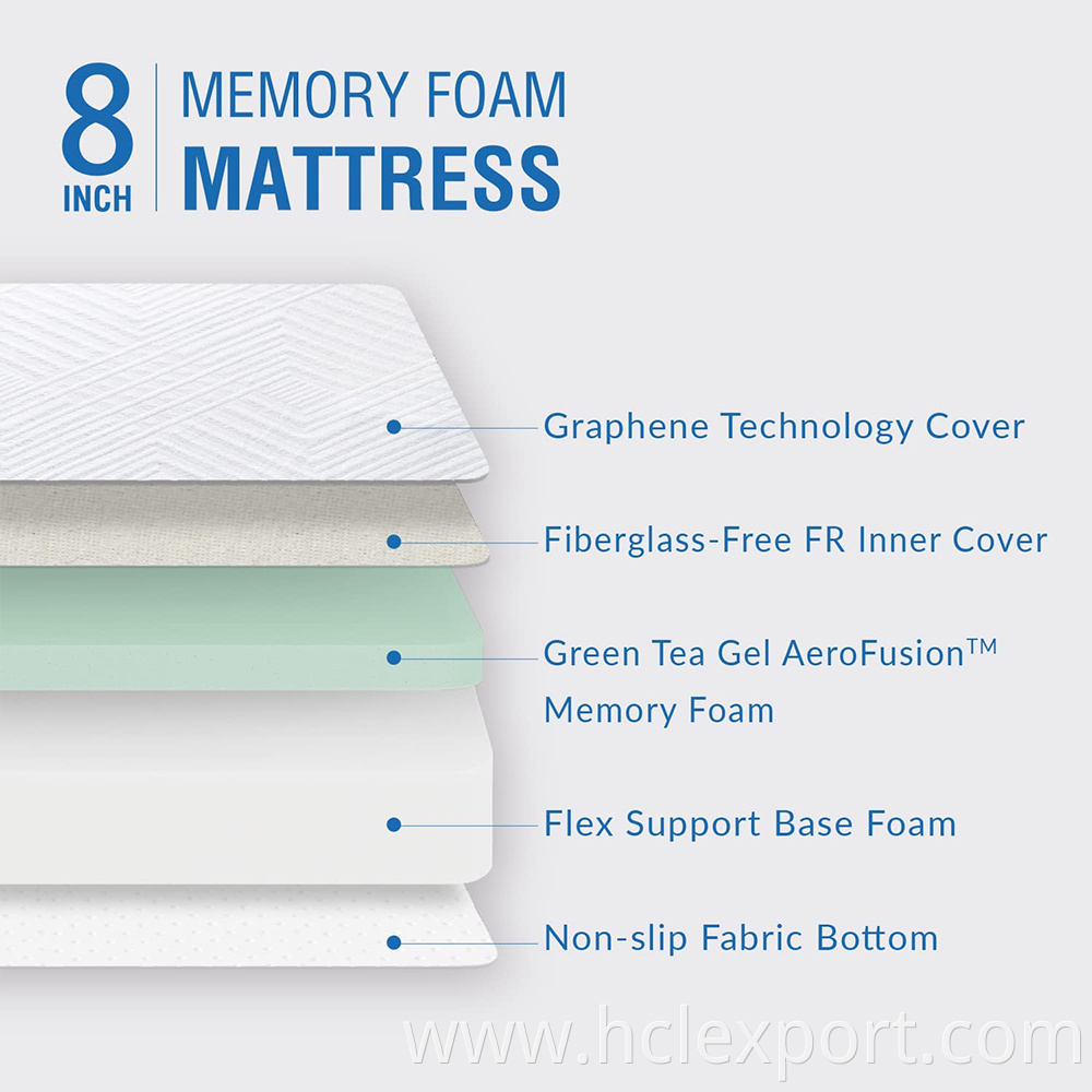 double shop mattresses Quality sleep well single full king royal luxury high density swirl memory gel rebonded foam mattress